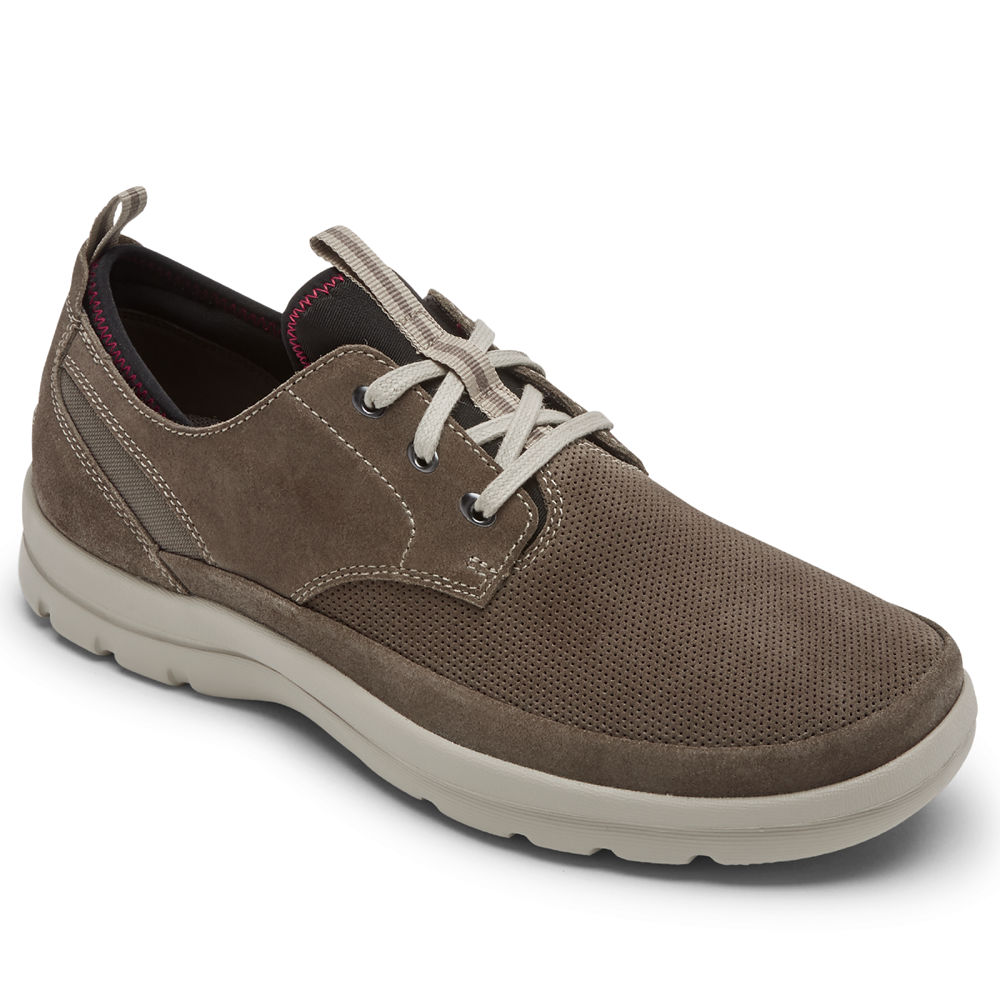 Rockport Singapore Mens Sneakers - Get Your Kicks 2 3-Eye Plain Toe Olive - IZ7206451